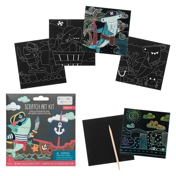 Scratch Art Kit - Shark Toys Stephen Joseph