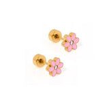 Screwback Stud - Alli - Pink Kids Jewelry Linny Co
