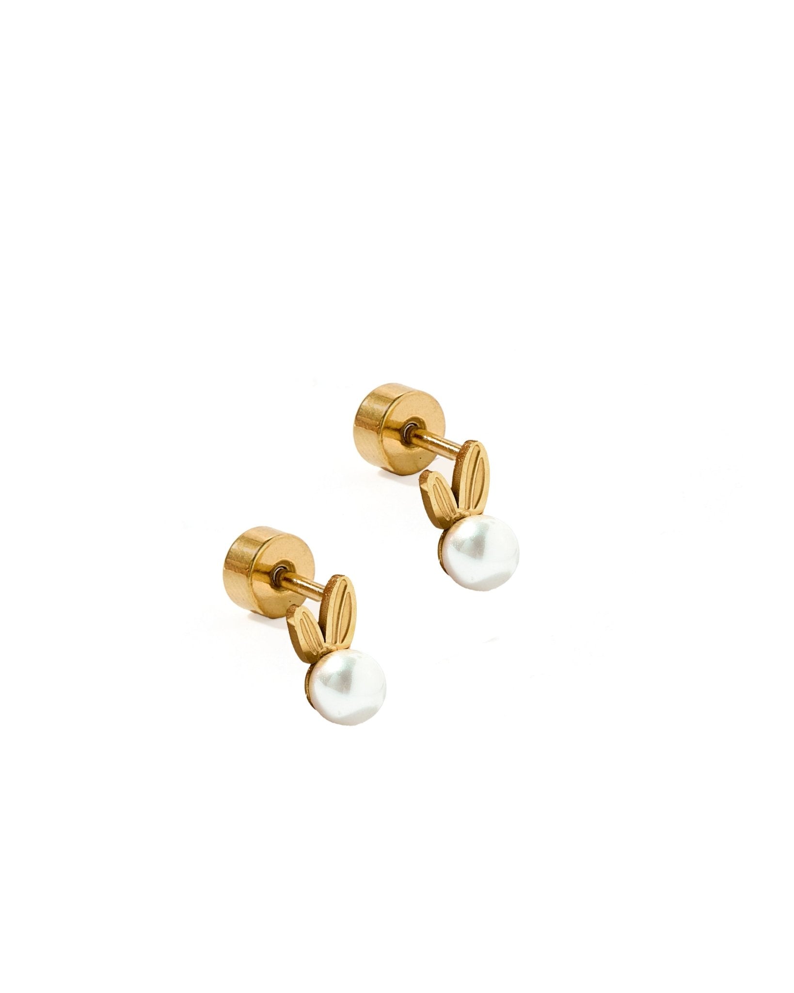 Screwback Stud Earrings - Bunny Kids Jewelry Linny Co