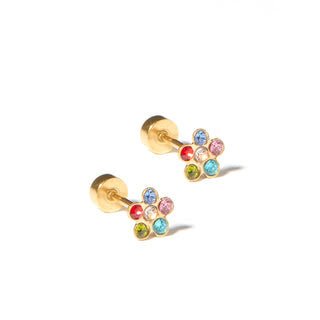 Screwback Stud - Lyla - Multi Kids Jewelry Linny Co