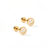 Screwback Stud - Smiley Kids Jewelry Linny Co