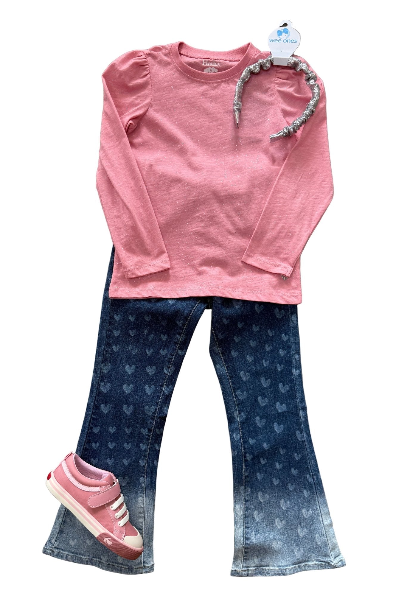 Hearts Flared Leg Denim Girls Pants + Leggings Hatley