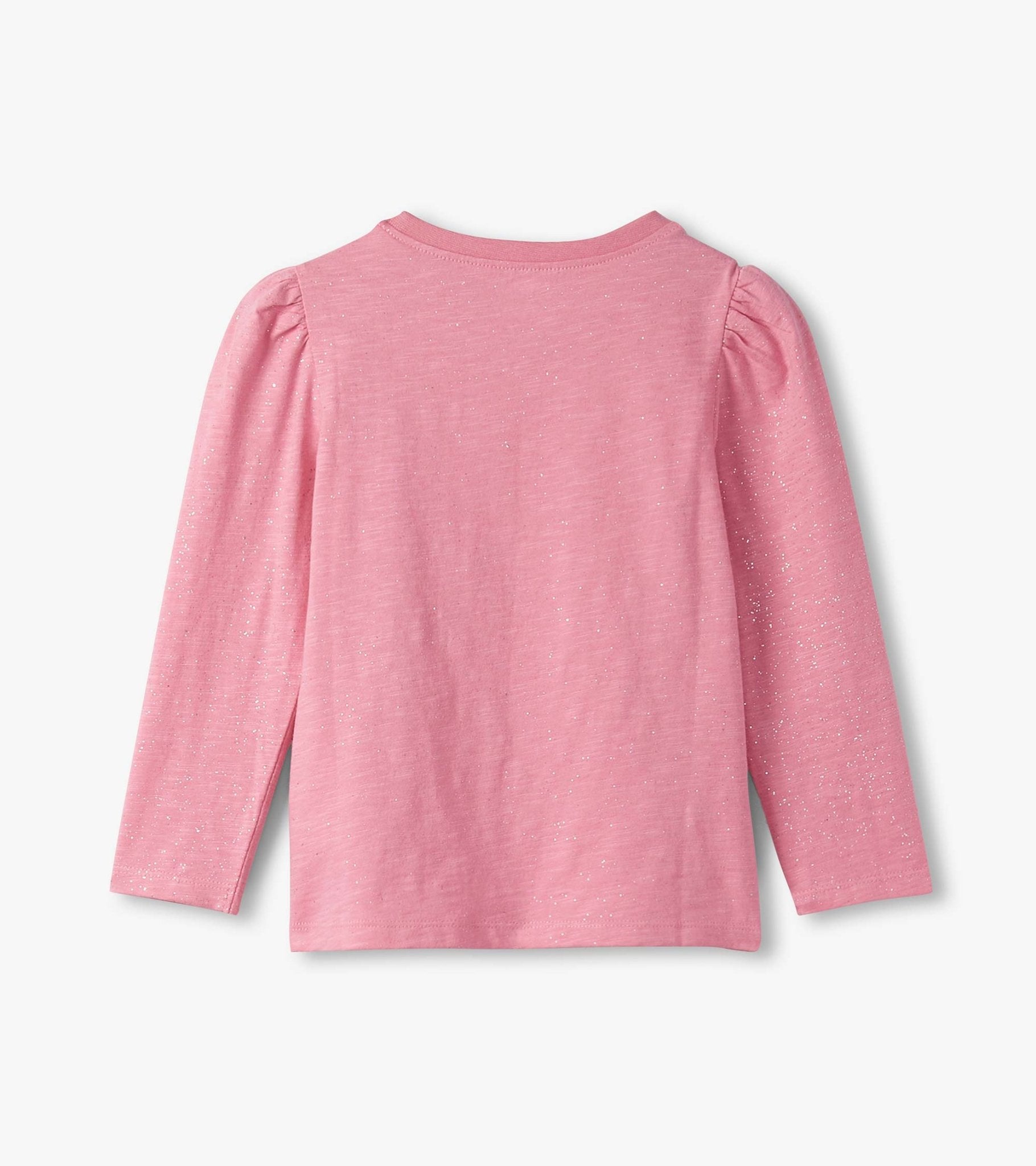 Sea Pink Sparkle Puff Sleeve Tee Girls Tops + Tees Hatley