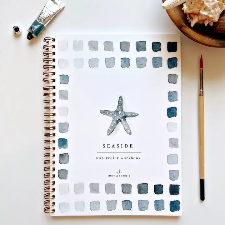 Seaside Watercolor Workbook Books Emily Lex Studio