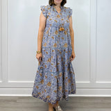 Shiloh Dress - Frosted Foliage Long Dresses Clara the Label