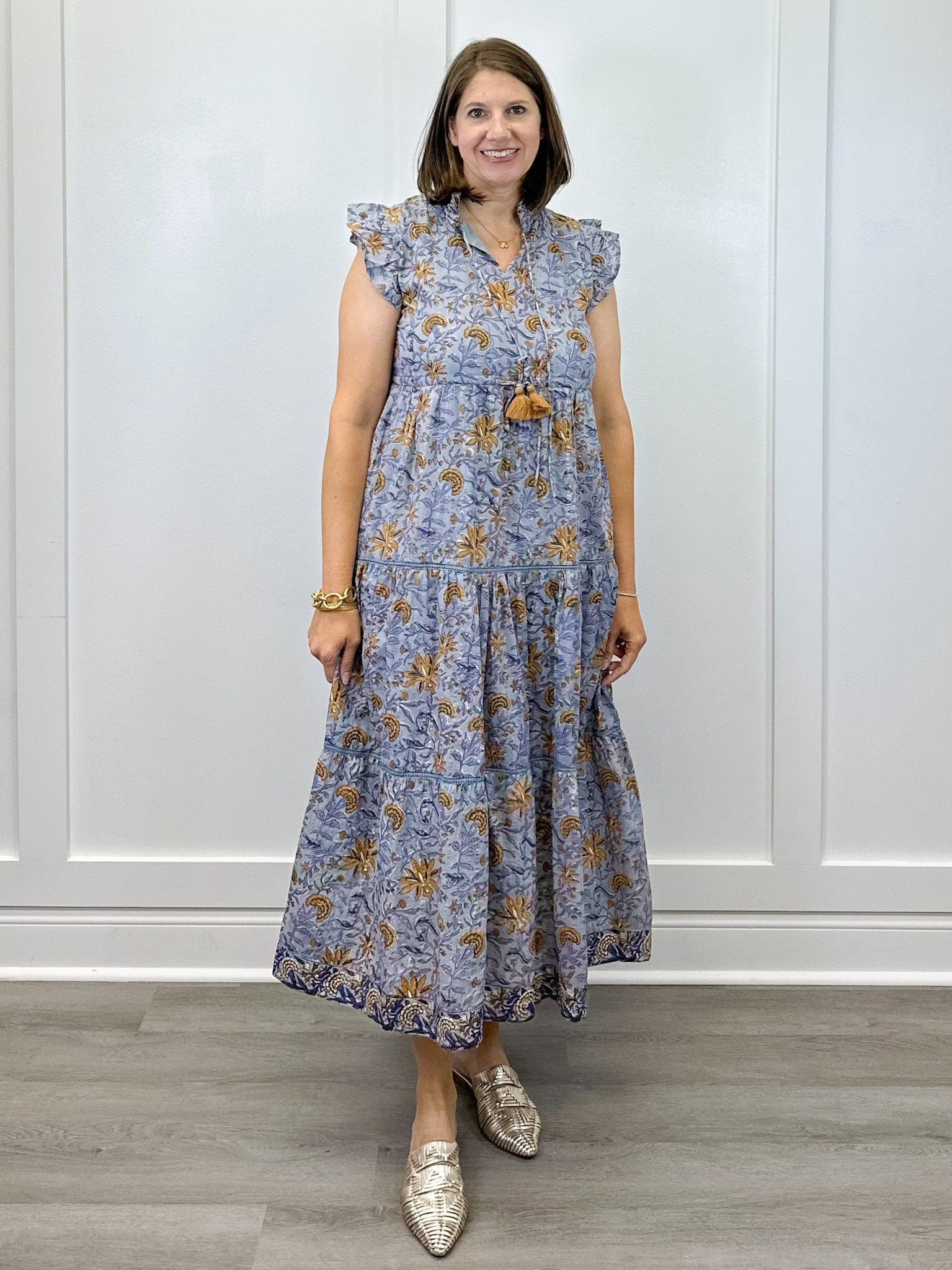 Shiloh Dress - Frosted Foliage Long Dresses Clara the Label