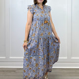 Shiloh Dress - Frosted Foliage Long Dresses Clara the Label