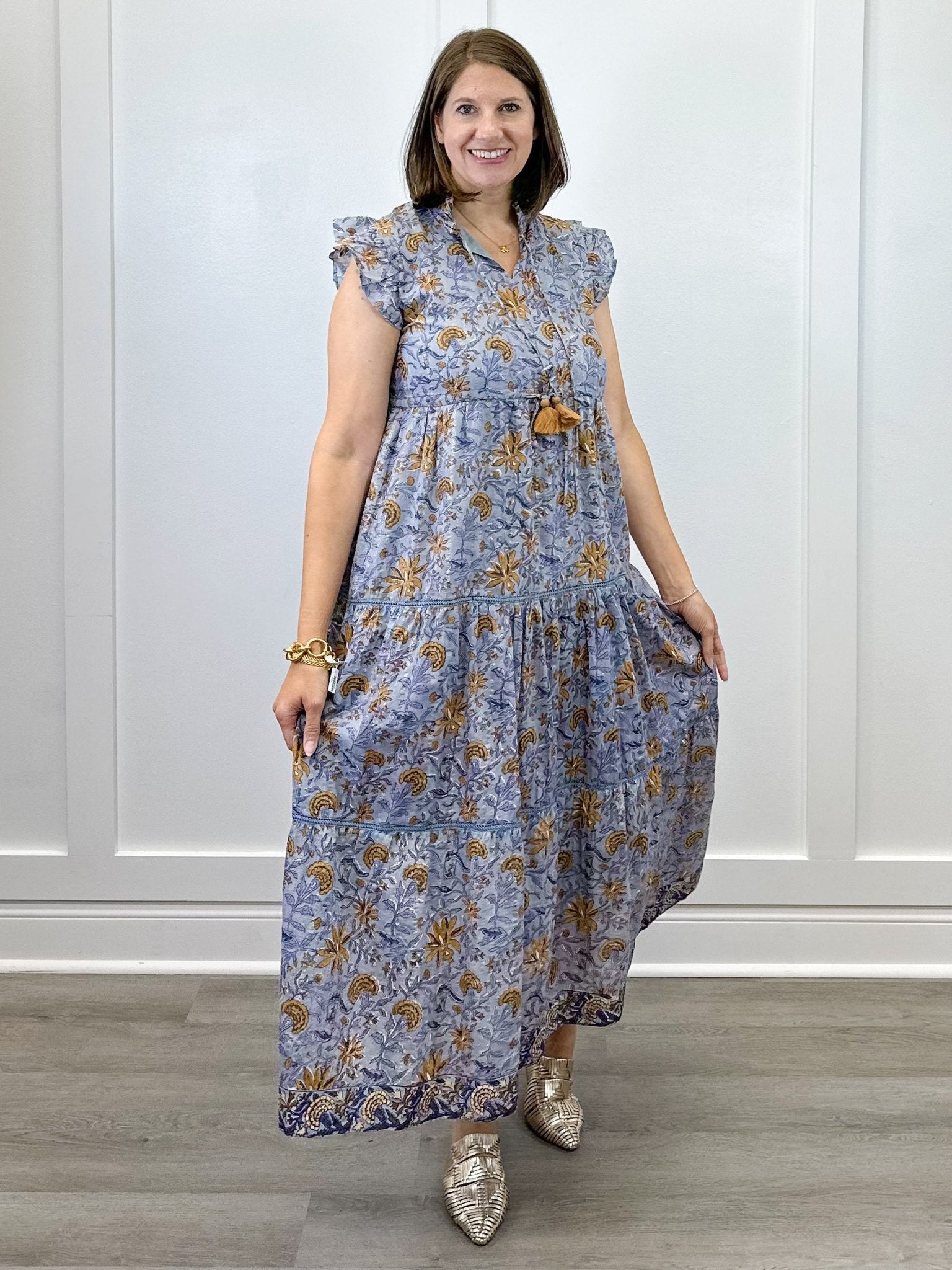 Shiloh Dress - Frosted Foliage Long Dresses Clara the Label