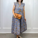 Shiloh Dress - Frosted Foliage Long Dresses Clara the Label