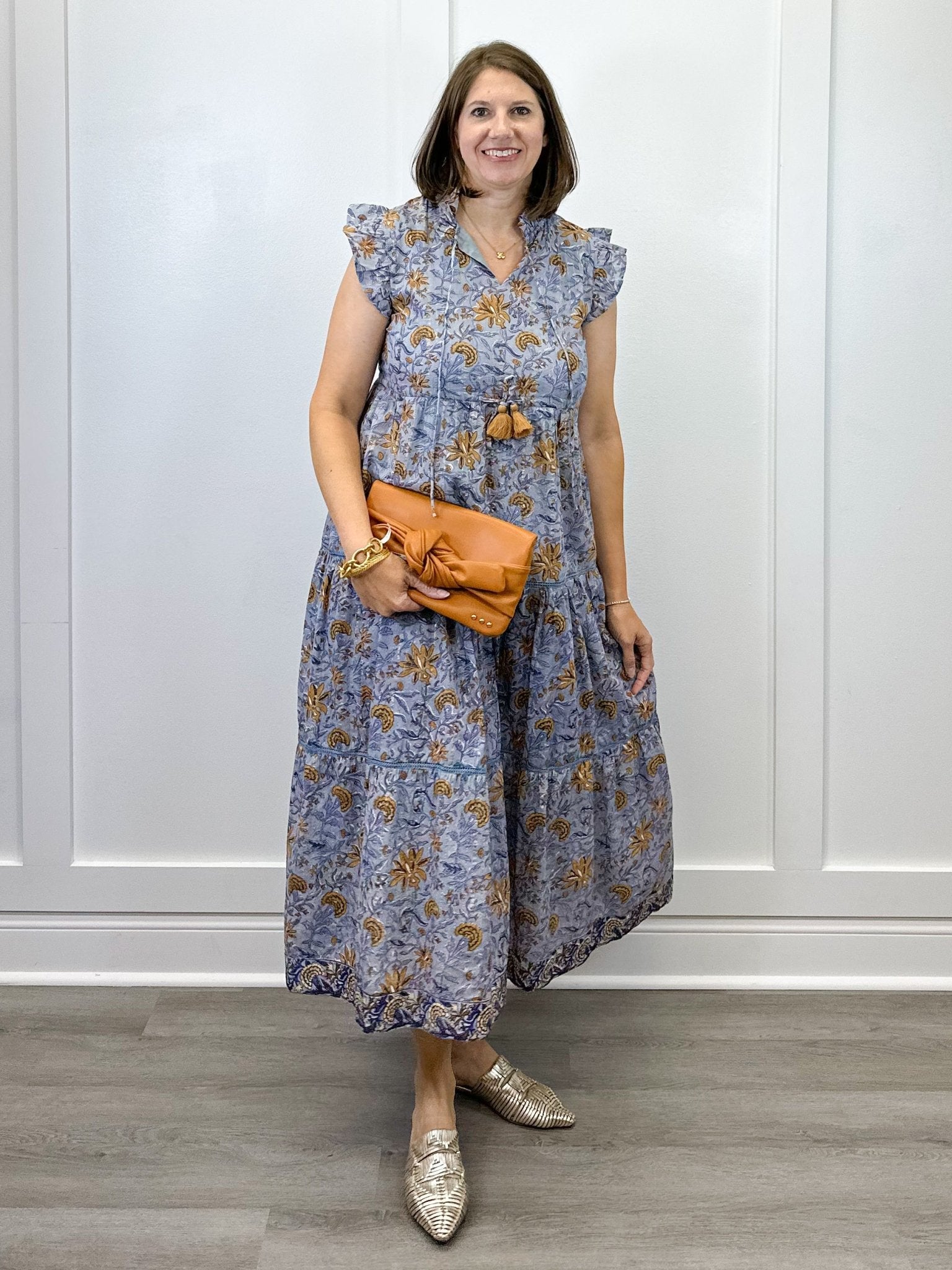 Shiloh Dress - Frosted Foliage Long Dresses Clara the Label