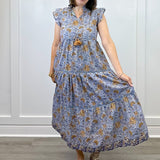 Shiloh Dress - Frosted Foliage Long Dresses Clara the Label