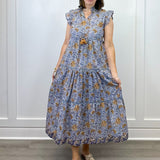 Shiloh Dress - Frosted Foliage Long Dresses Clara the Label