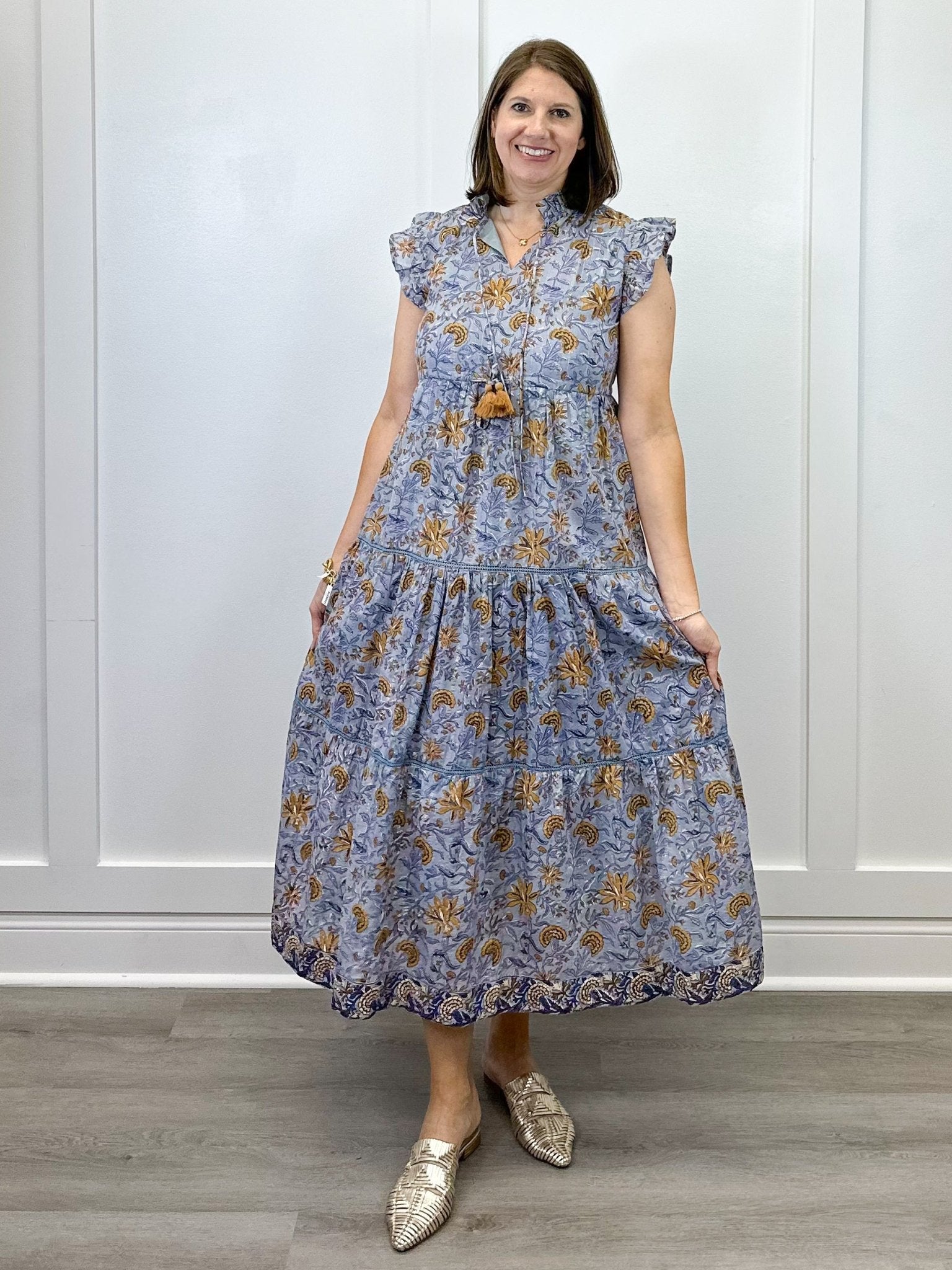 Shiloh Dress - Frosted Foliage Long Dresses Clara the Label