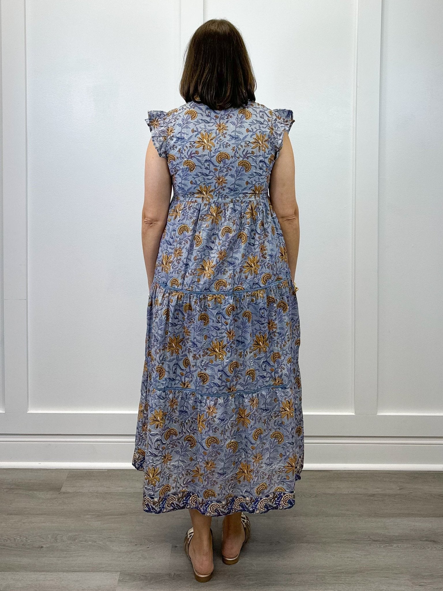 Shiloh Dress - Frosted Foliage Long Dresses Clara the Label