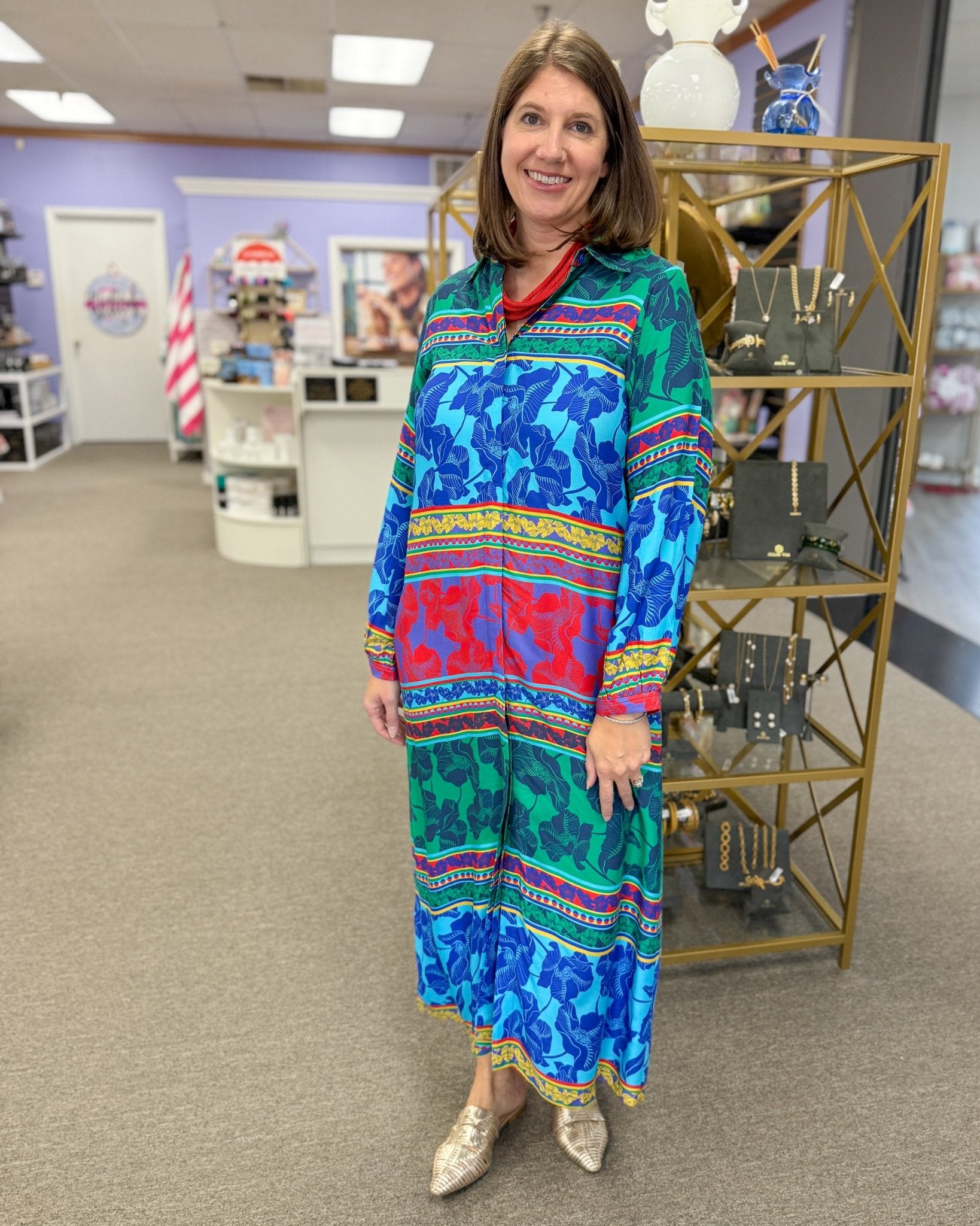 Sienne Midi Dress - Blue Turq Long Dresses Briton Court