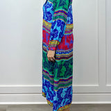 Sienne Midi Dress - Blue Turq Long Dresses Briton Court