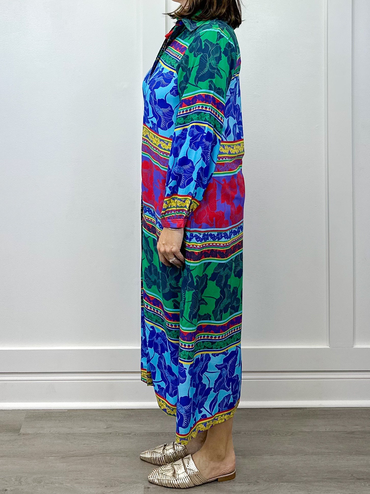 Sienne Midi Dress - Blue Turq Long Dresses Briton Court