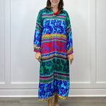 Sienne Midi Dress - Blue Turq Long Dresses Briton Court