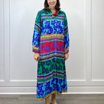 Sienne Midi Dress - Blue Turq Long Dresses Briton Court