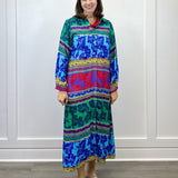 Sienne Midi Dress - Blue Turq Long Dresses Briton Court