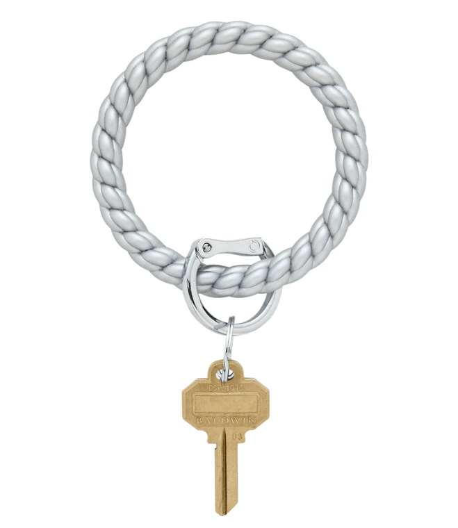 Silicone Big O® Key Ring - Solid Quicksilver Braided Key Rings O-Venture