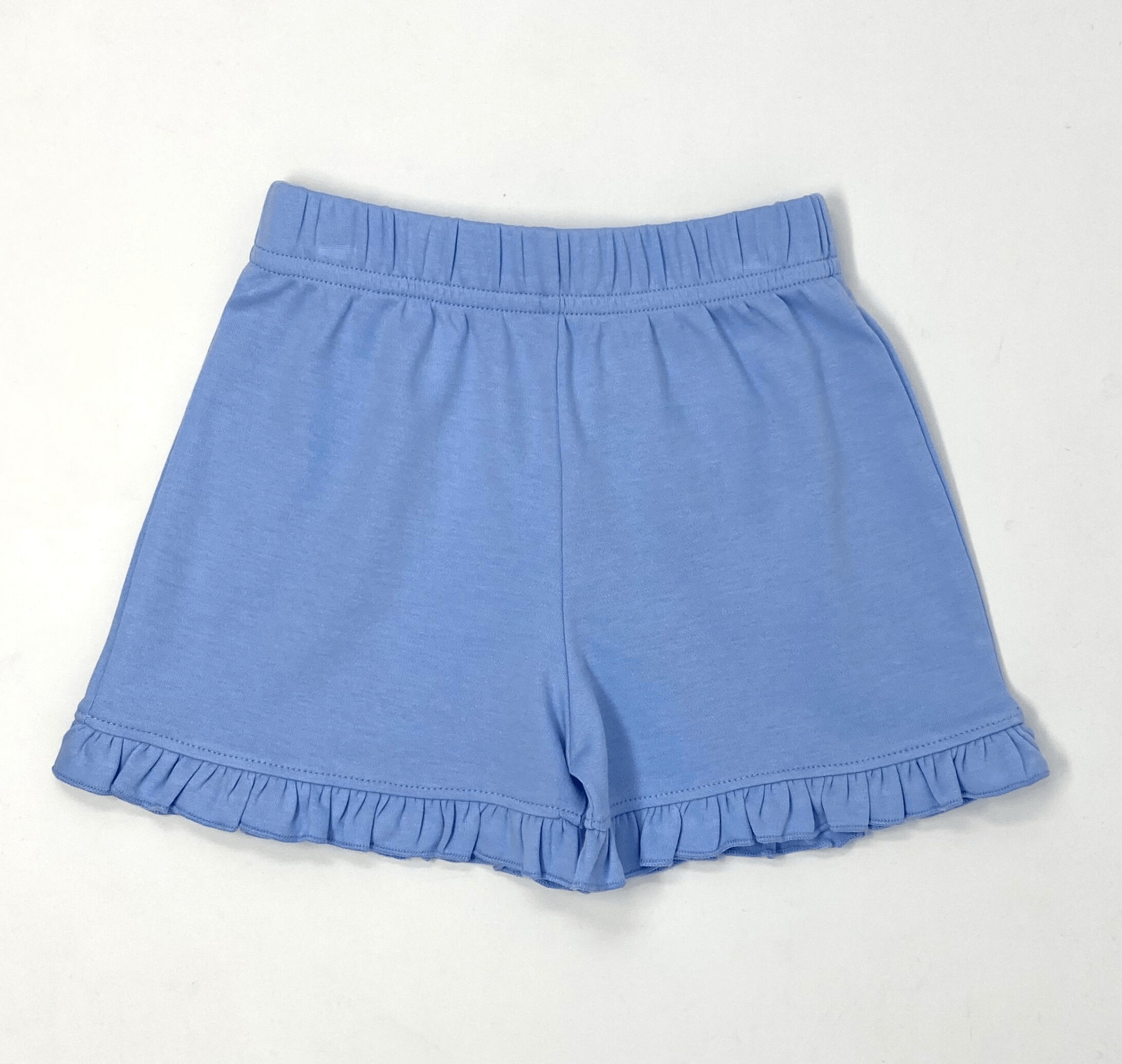 Sky Blue Girl's Ruffled Shorts Girls Shorts Luigi