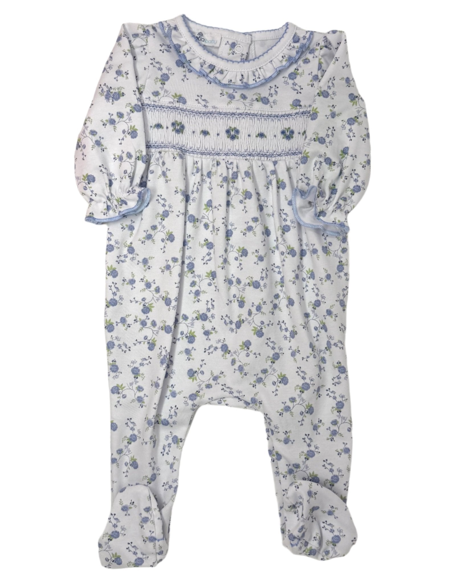 Skylar's Classics Smocked Footie Baby Sleepwear Magnolia Baby