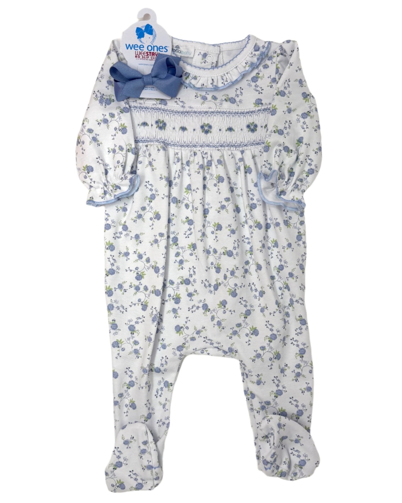 Skylar's Classics Smocked Footie Baby Sleepwear Magnolia Baby