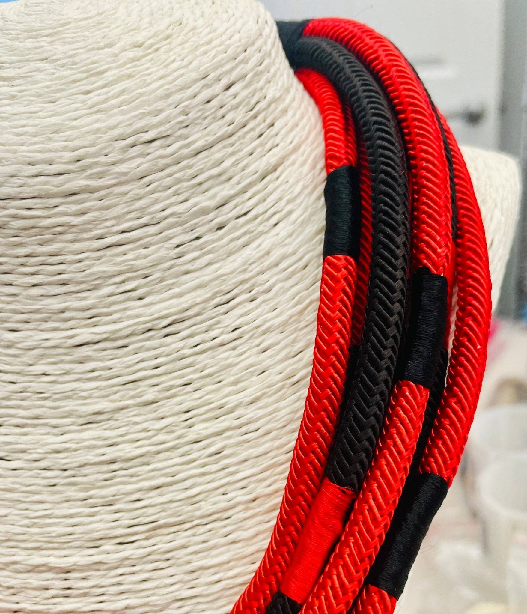 Slub 8-Strand - Black/Red Necklaces TWO FORTY TWO