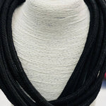 Slub 8-Strand Necklace - Black Necklaces TWO FORTY TWO