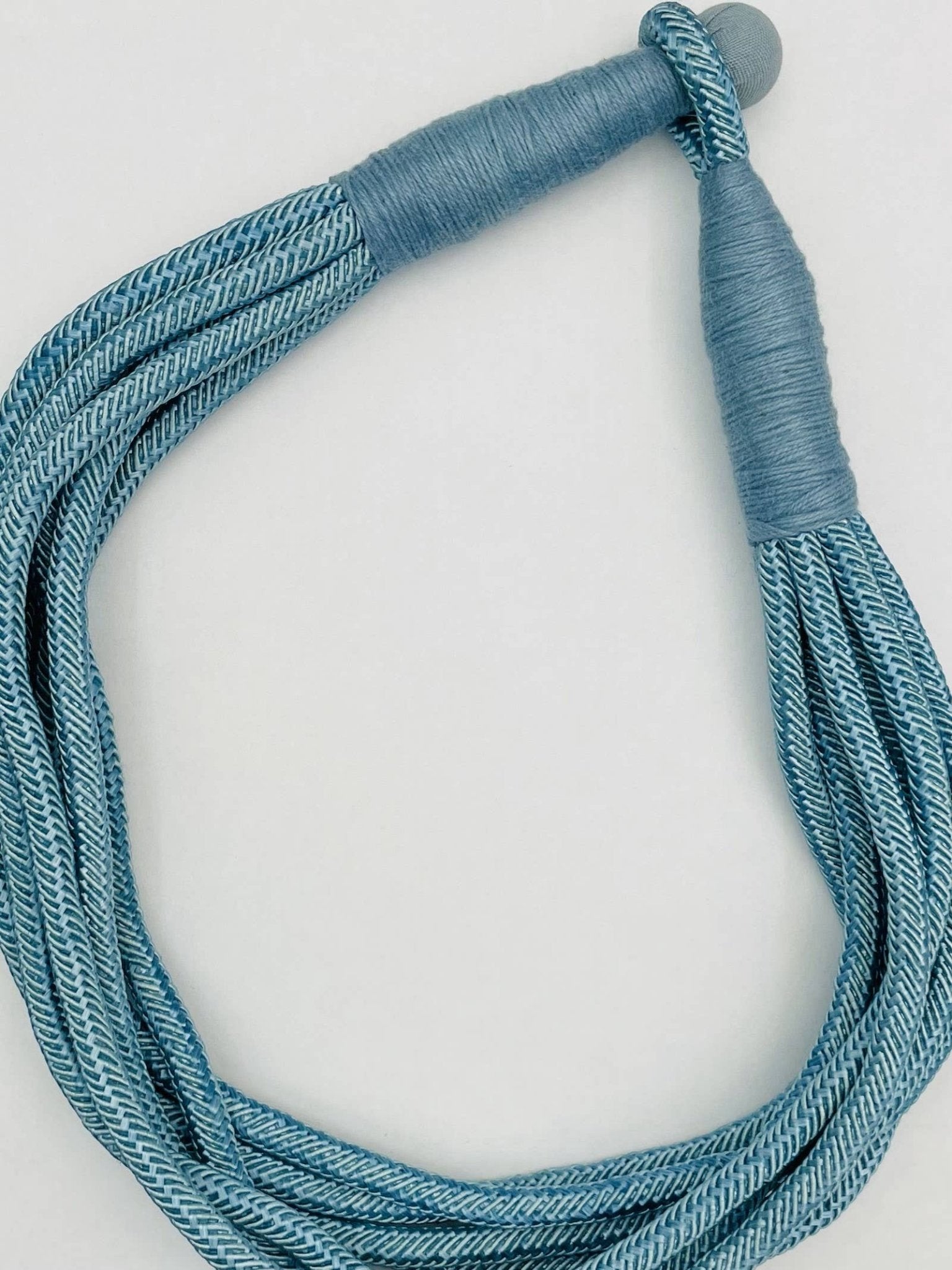 Slub 8-Strand Necklace - Dusty Light Blue Necklaces TWO FORTY TWO