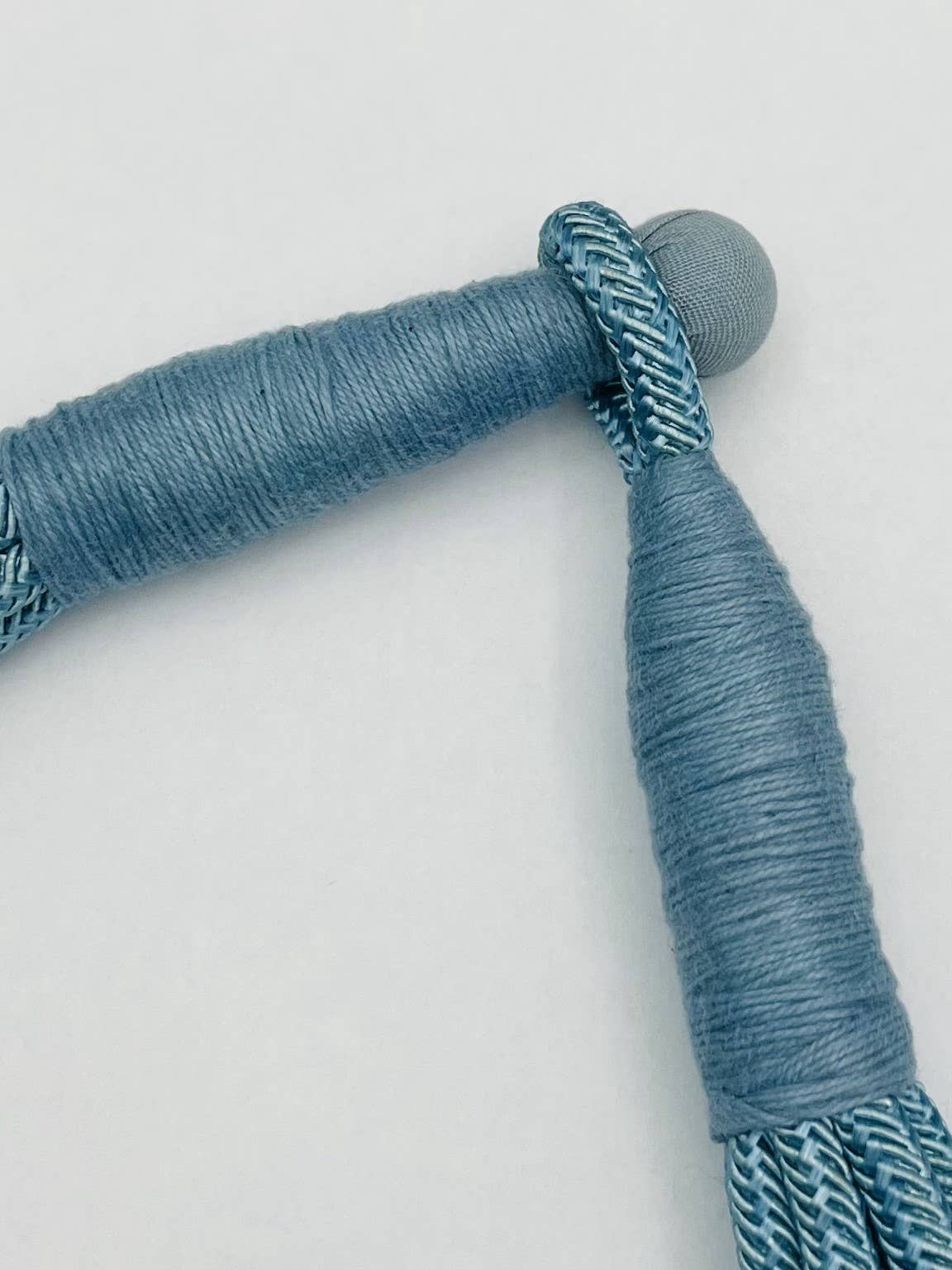 Slub 8-Strand Necklace - Dusty Light Blue Necklaces TWO FORTY TWO
