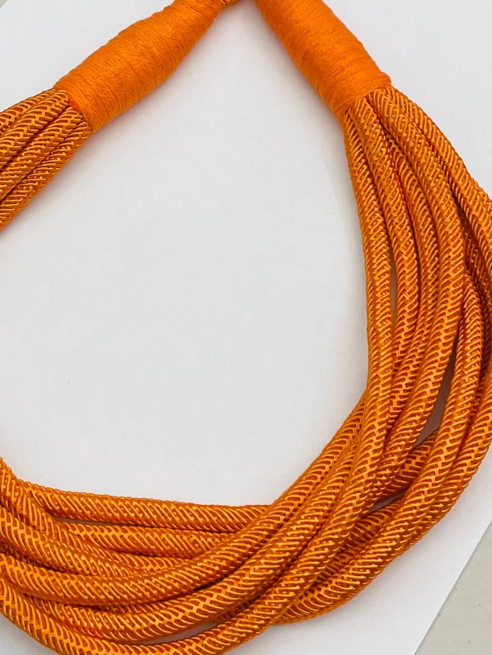 Slub 8-Strand Necklace - Orange Necklaces TWO FORTY TWO