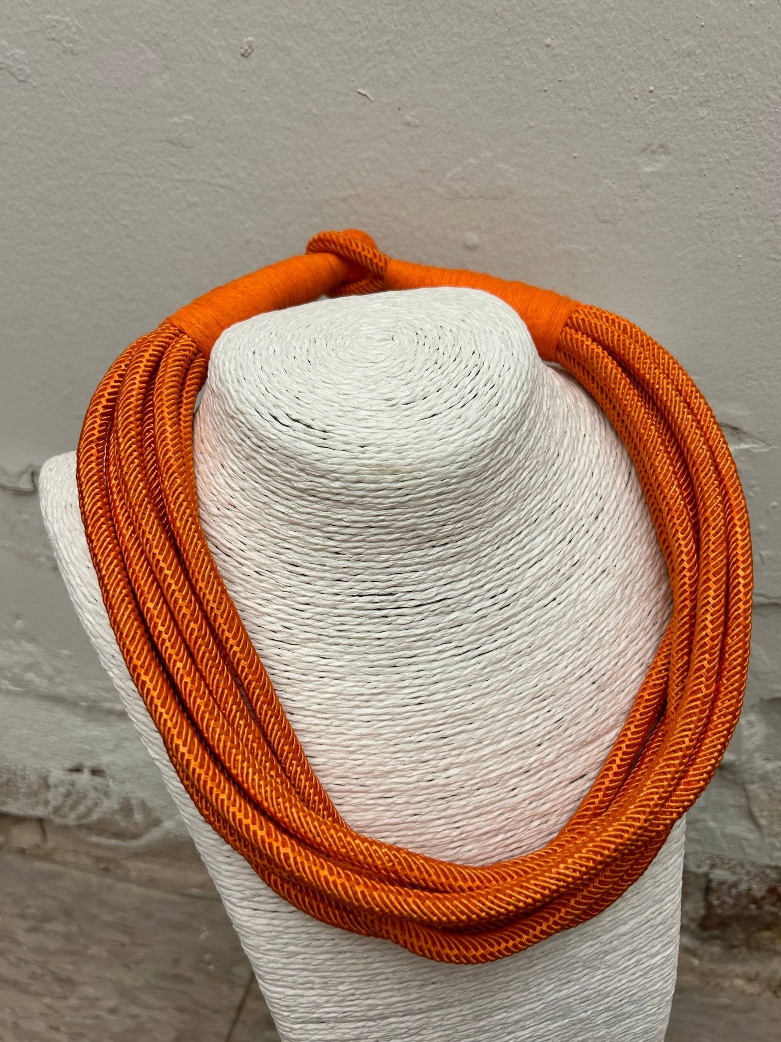 Slub 8-Strand Necklace - Orange Necklaces TWO FORTY TWO