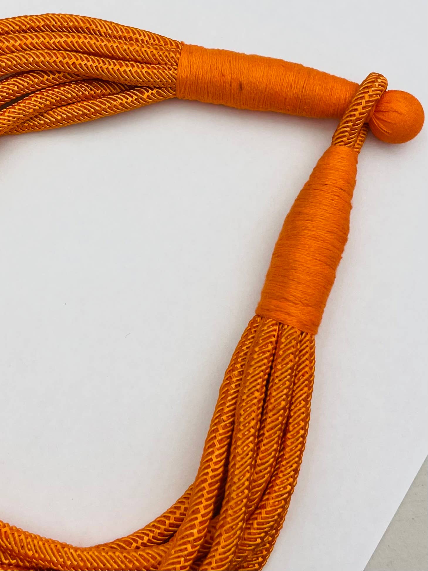 Slub 8-Strand Necklace - Orange Necklaces TWO FORTY TWO