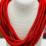 Slub 8-Strand Necklace - Red Necklaces TWO FORTY TWO