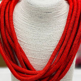 Slub 8-Strand Necklace - Red Necklaces TWO FORTY TWO