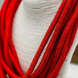 Slub 8-Strand Necklace - Red Necklaces TWO FORTY TWO