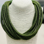Slub 8-Strand Necklace - Sage Green TWO FORTY TWO