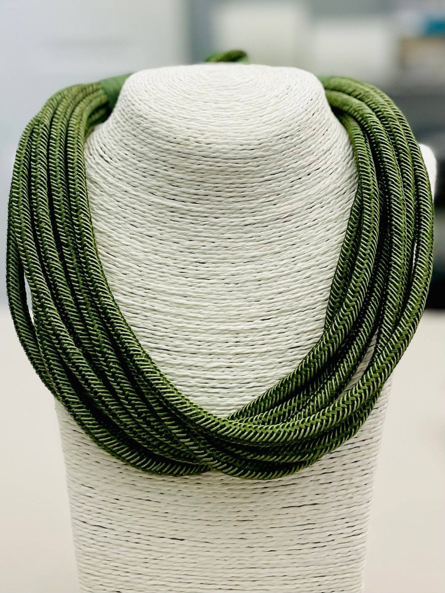 Slub 8-Strand Necklace - Sage Green TWO FORTY TWO