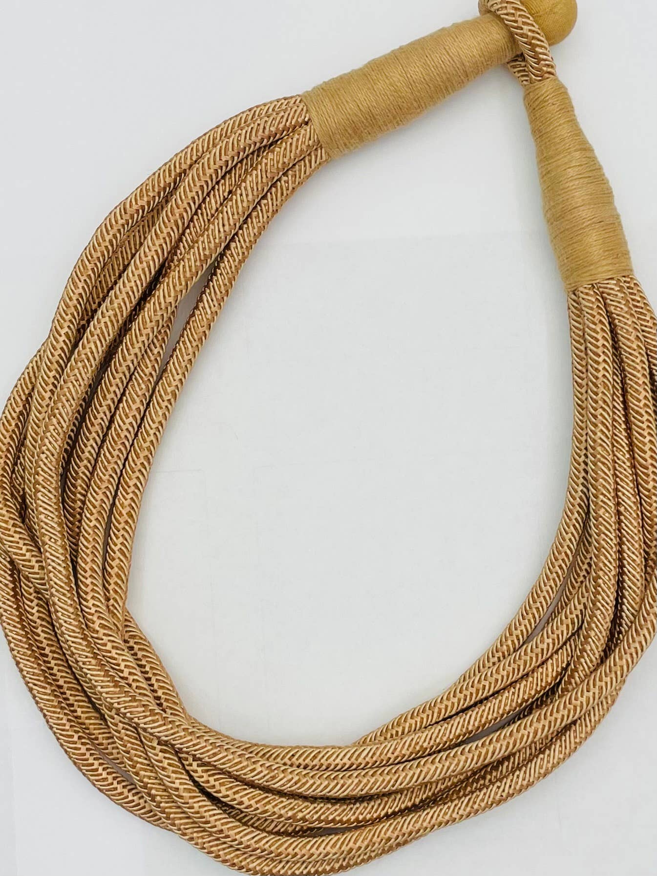 Slub 8-Strand Necklace - Tan Necklaces TWO FORTY TWO