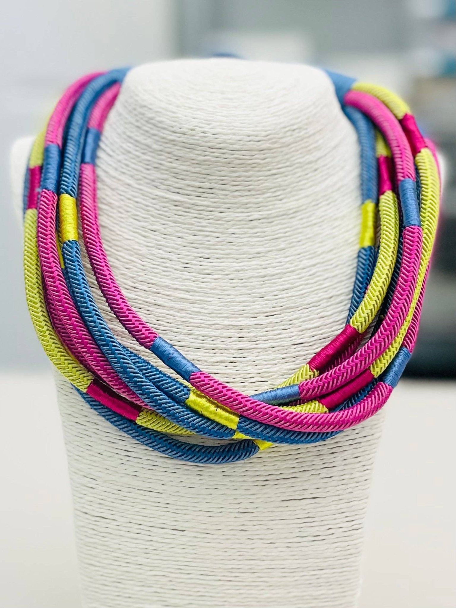 Slub 8-Strand - Periwinkle Multi Necklaces TWO FORTY TWO