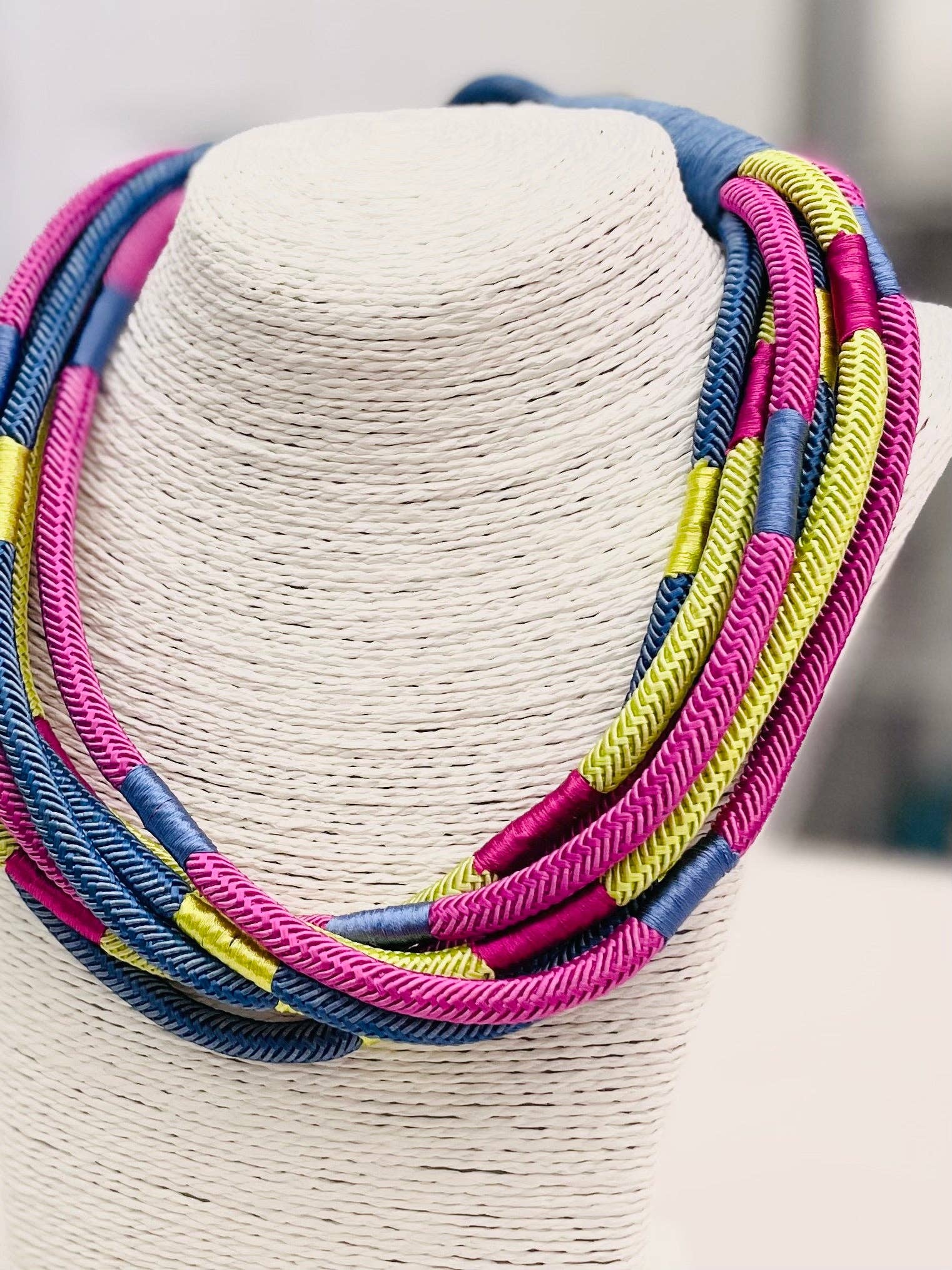 Slub 8-Strand - Periwinkle Multi Necklaces TWO FORTY TWO