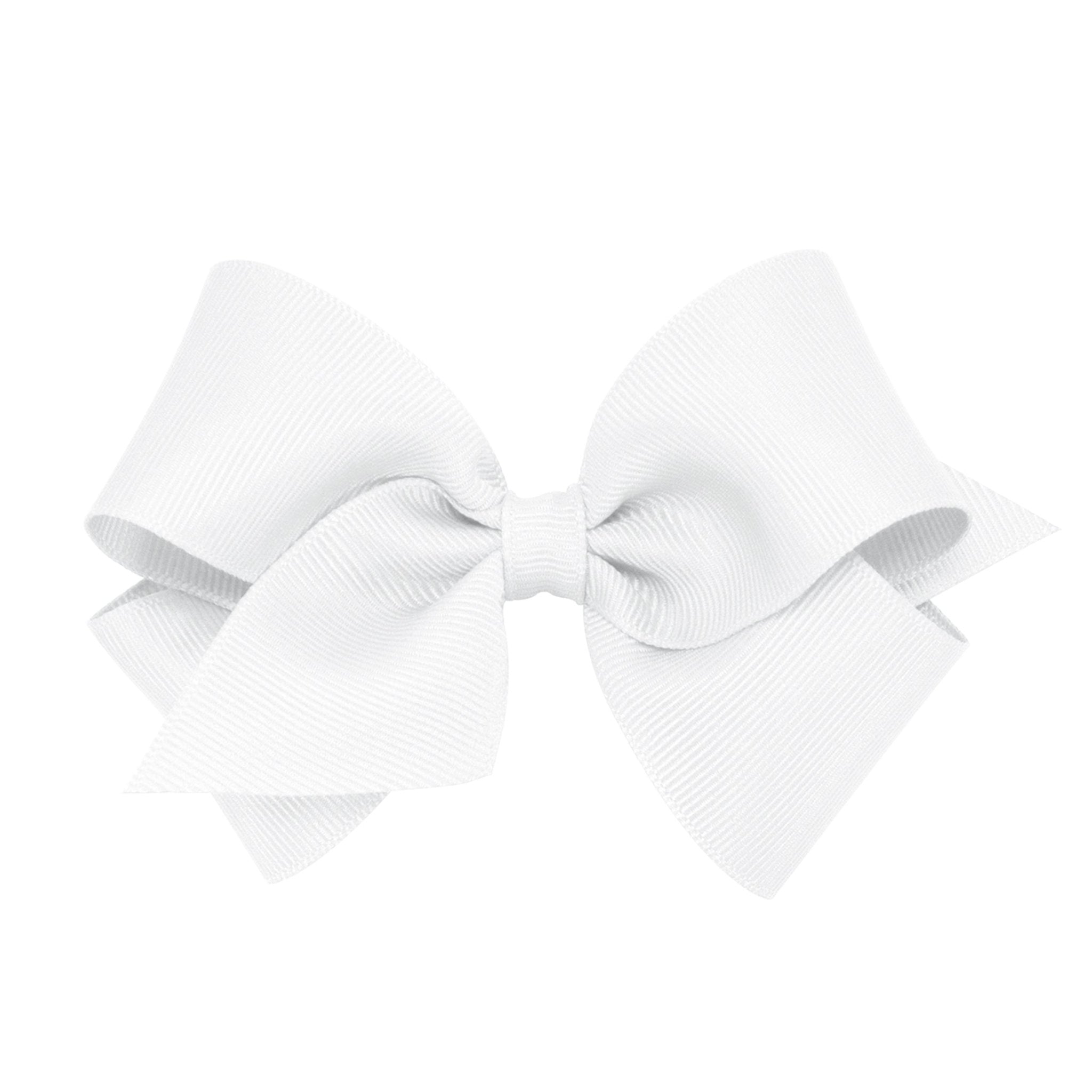 Small Grosgrain Bow - White Kids Hair Accessories Wee Ones