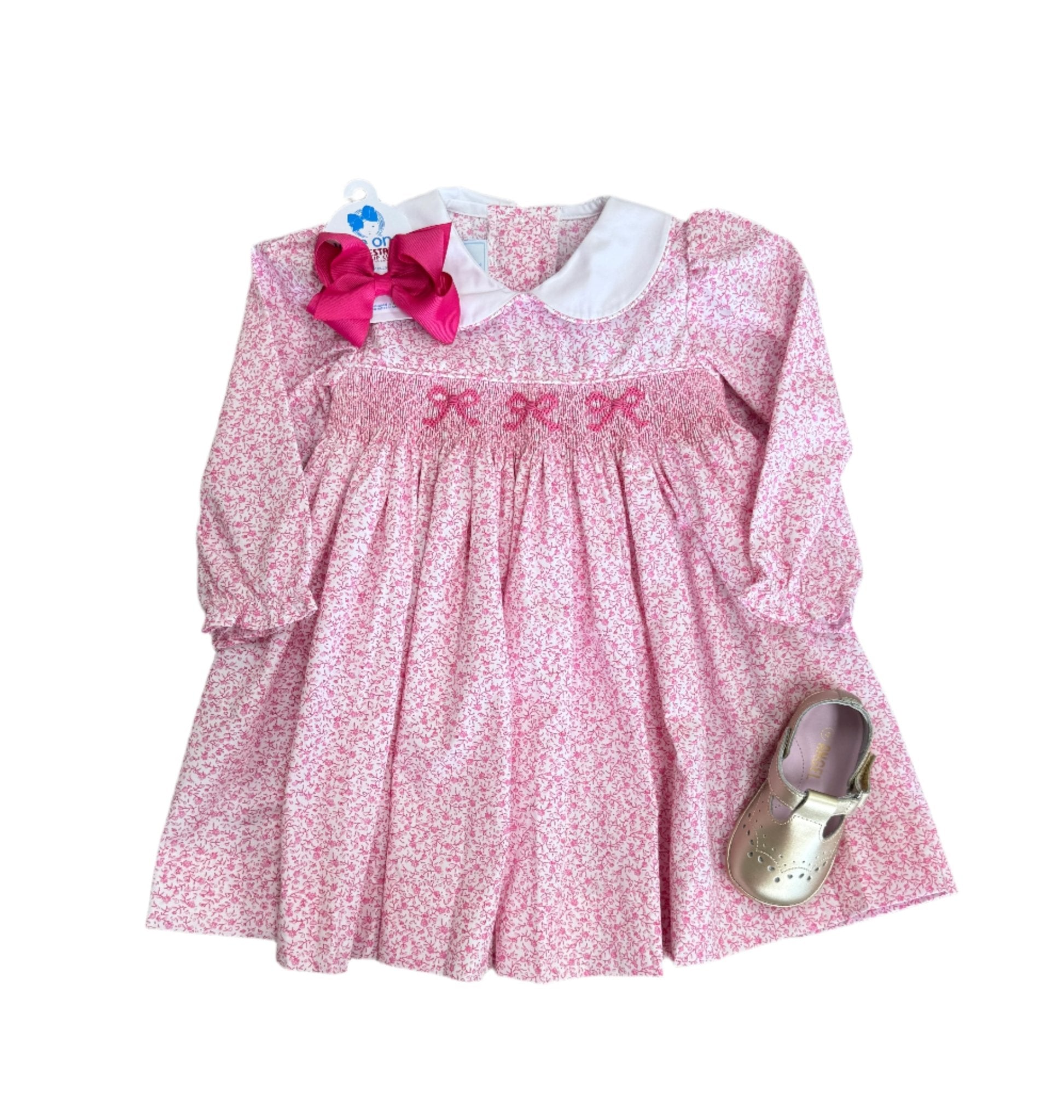 Smocked Natalie Dress - Pink Vinings Girls Occasion Dresses Little English