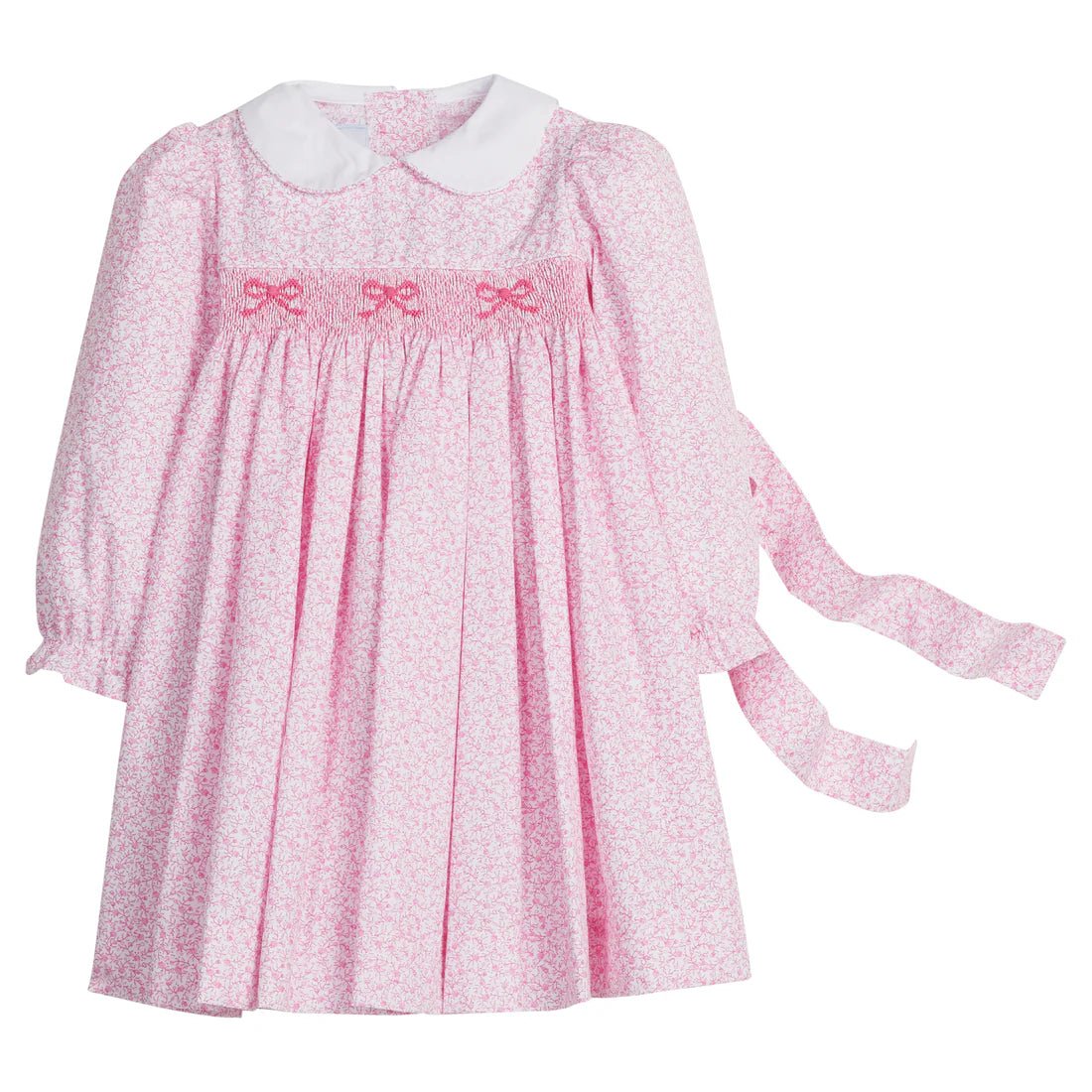 Smocked Natalie Dress - Pink Vinings Girls Occasion Dresses Little English