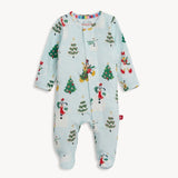 Snow Excited Modal Footie Baby Sleepwear Magnetic Me