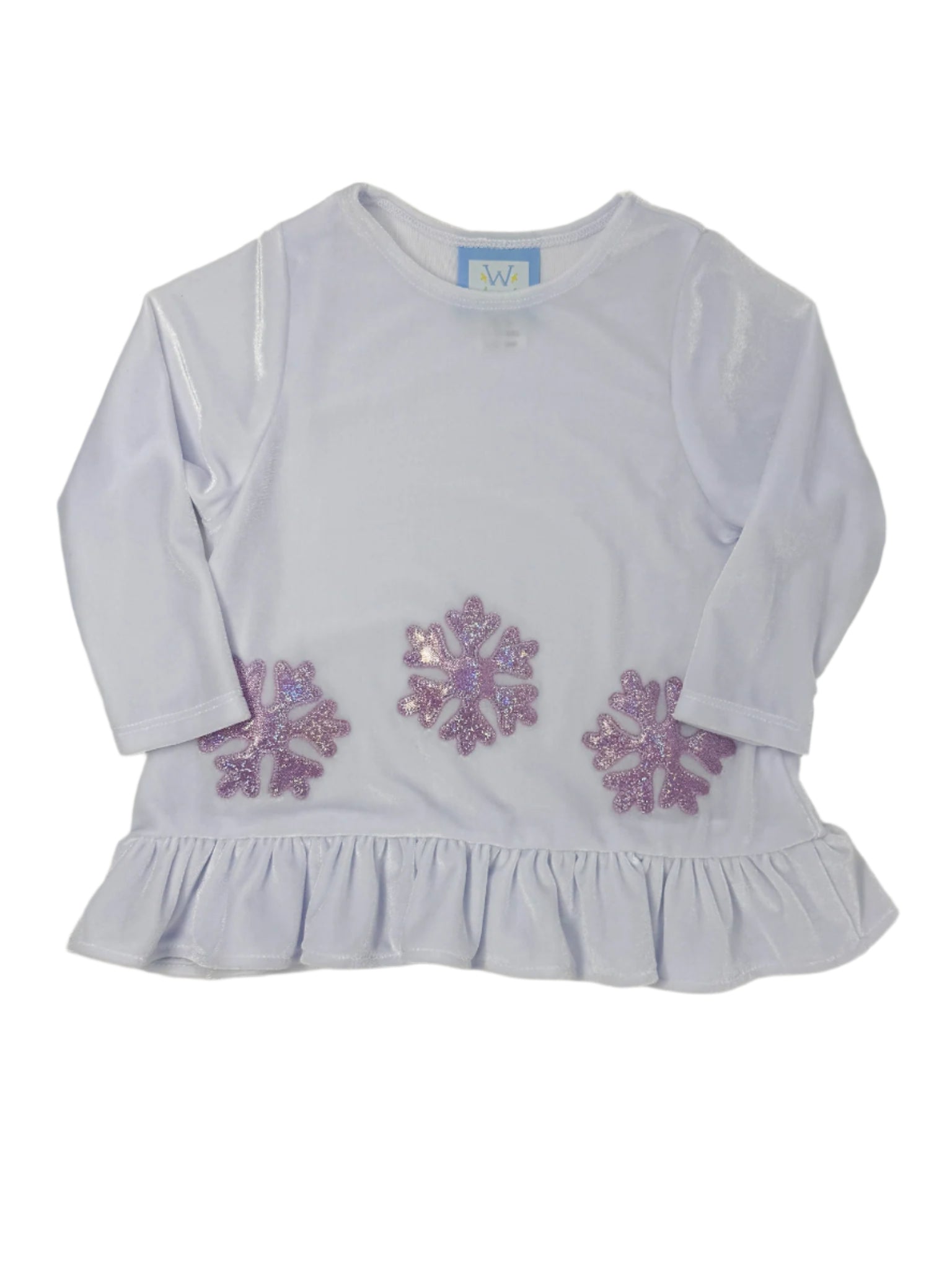 Snowflakes Baby Doll Top Girls Tops + Tees Funtasia Too