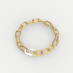Solene Pavé Chain Bracelet - Gold - White Topaz Bracelets Dean Davidson