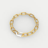 Solene Pavé Chain Bracelet - Gold - White Topaz Bracelets Dean Davidson